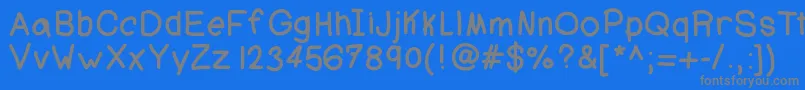 Czcionka Ajcoolbeans – szare czcionki na niebieskim tle