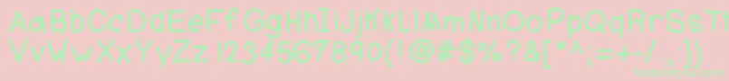 Ajcoolbeans Font – Green Fonts on Pink Background