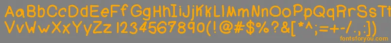 Ajcoolbeans Font – Orange Fonts on Gray Background