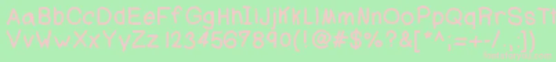 Ajcoolbeans Font – Pink Fonts on Green Background