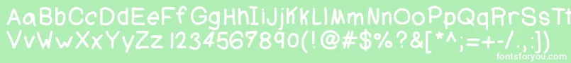 Ajcoolbeans Font – White Fonts on Green Background