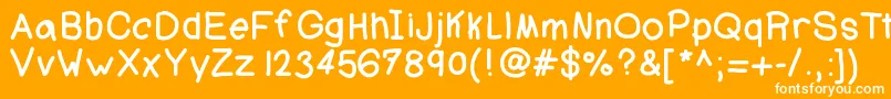 Ajcoolbeans Font – White Fonts on Orange Background