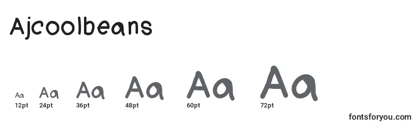 Размеры шрифта Ajcoolbeans