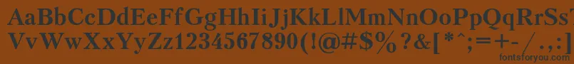 Шрифт Peterb – чёрные шрифты на коричневом фоне