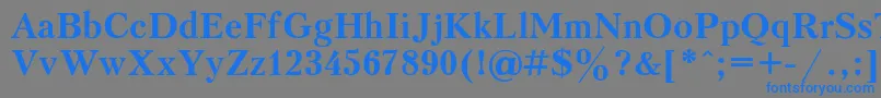 フォントPeterb – 灰色の背景に青い文字