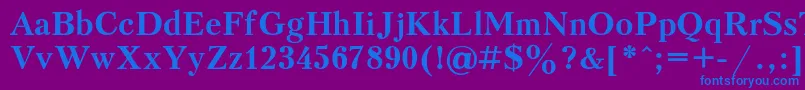 Peterb Font – Blue Fonts on Purple Background