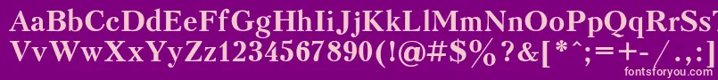 Peterb Font – Pink Fonts on Purple Background