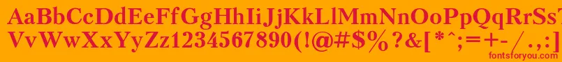 Peterb Font – Red Fonts on Orange Background