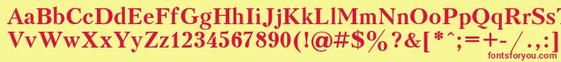 Peterb Font – Red Fonts on Yellow Background