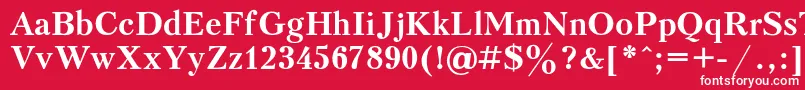 Peterb Font – White Fonts on Red Background