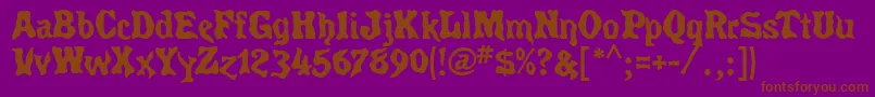 SpiritsMf Font – Brown Fonts on Purple Background