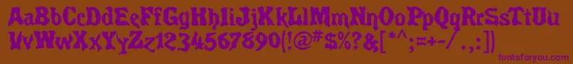 SpiritsMf Font – Purple Fonts on Brown Background