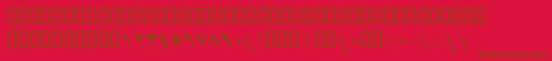 Fonte BShirazItalic – fontes marrons em um fundo vermelho