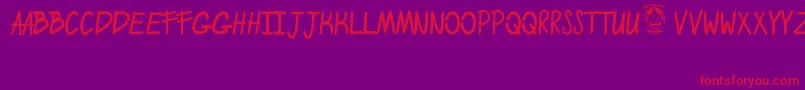 EnjoyBoy Font – Red Fonts on Purple Background