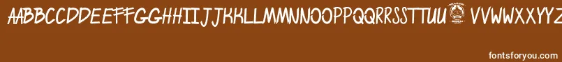 EnjoyBoy Font – White Fonts on Brown Background