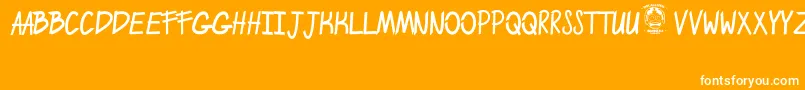 EnjoyBoy Font – White Fonts on Orange Background