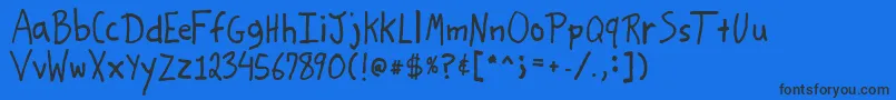 Lunatic Font – Black Fonts on Blue Background