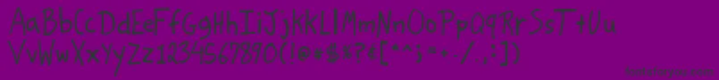 フォントLunatic – 紫の背景に黒い文字
