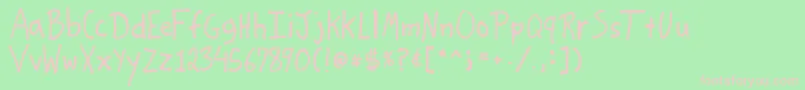 Lunatic Font – Pink Fonts on Green Background