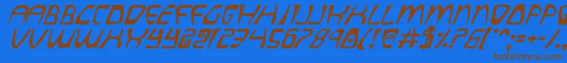 Quatli Font – Brown Fonts on Blue Background