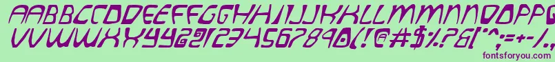 Quatli Font – Purple Fonts on Green Background