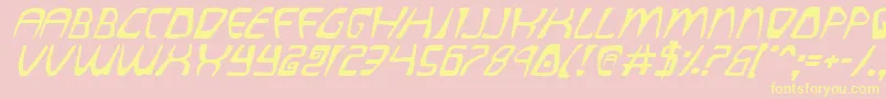 Quatli Font – Yellow Fonts on Pink Background