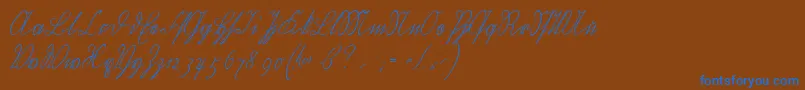 Wiegelkurrentmedium Font – Blue Fonts on Brown Background