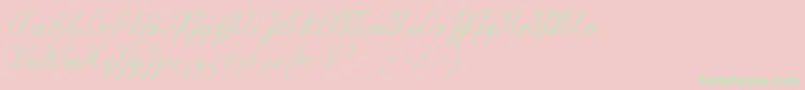 Wiegelkurrentmedium Font – Green Fonts on Pink Background