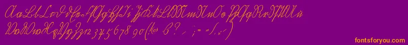 Шрифт Wiegelkurrentmedium – оранжевые шрифты на фиолетовом фоне