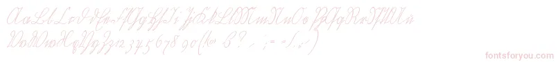 Шрифт Wiegelkurrentmedium – розовые шрифты на белом фоне
