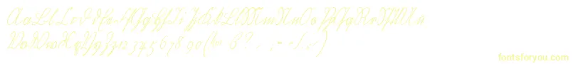 Шрифт Wiegelkurrentmedium – жёлтые шрифты на белом фоне