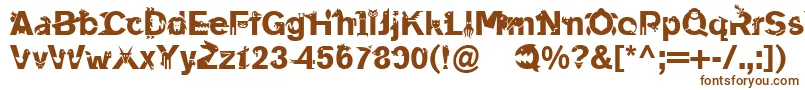 Czcionka Linotypeanimalia – brązowe czcionki na białym tle