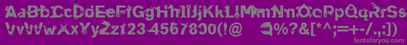 Linotypeanimalia Font – Gray Fonts on Purple Background