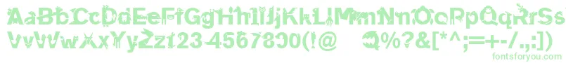 Linotypeanimalia Font – Green Fonts on White Background