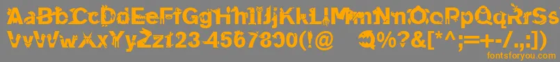 Linotypeanimalia Font – Orange Fonts on Gray Background