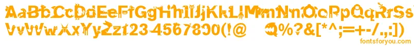 フォントLinotypeanimalia – 白い背景にオレンジのフォント