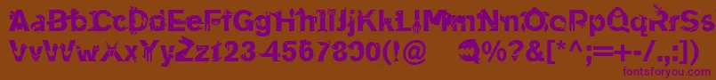 Linotypeanimalia Font – Purple Fonts on Brown Background