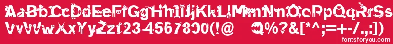 Linotypeanimalia Font – White Fonts on Red Background