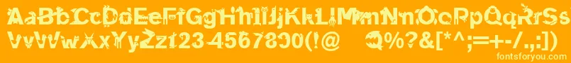fuente Linotypeanimalia – Fuentes Amarillas Sobre Fondo Naranja