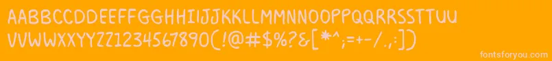 MilkmustachebbReg Font – Pink Fonts on Orange Background