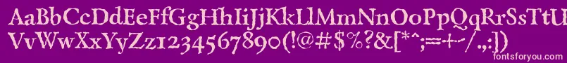 LazurantiqtextcBold Font – Pink Fonts on Purple Background
