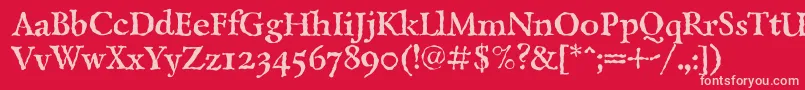 LazurantiqtextcBold Font – Pink Fonts on Red Background