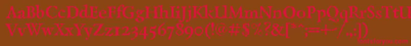 LazurantiqtextcBold Font – Red Fonts on Brown Background