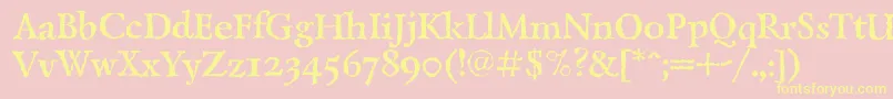 More about LazurantiqtextcBold Font LazurantiqtextcBold Font – Yellow Fonts on Pink Background