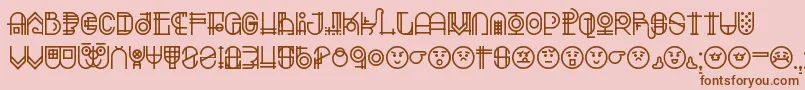 Escalatio Font – Brown Fonts on Pink Background