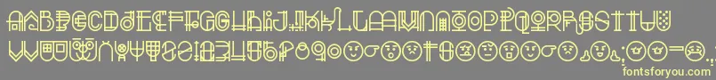 Escalatio Font – Yellow Fonts on Gray Background
