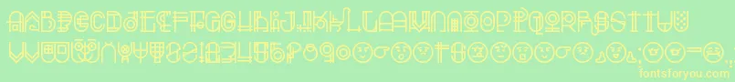 Escalatio Font – Yellow Fonts on Green Background