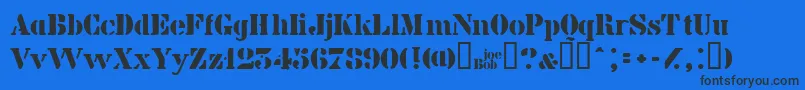 Billk Font – Black Fonts on Blue Background