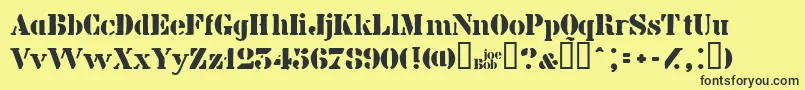 Billk Font – Black Fonts on Yellow Background