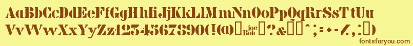 Billk Font – Brown Fonts on Yellow Background